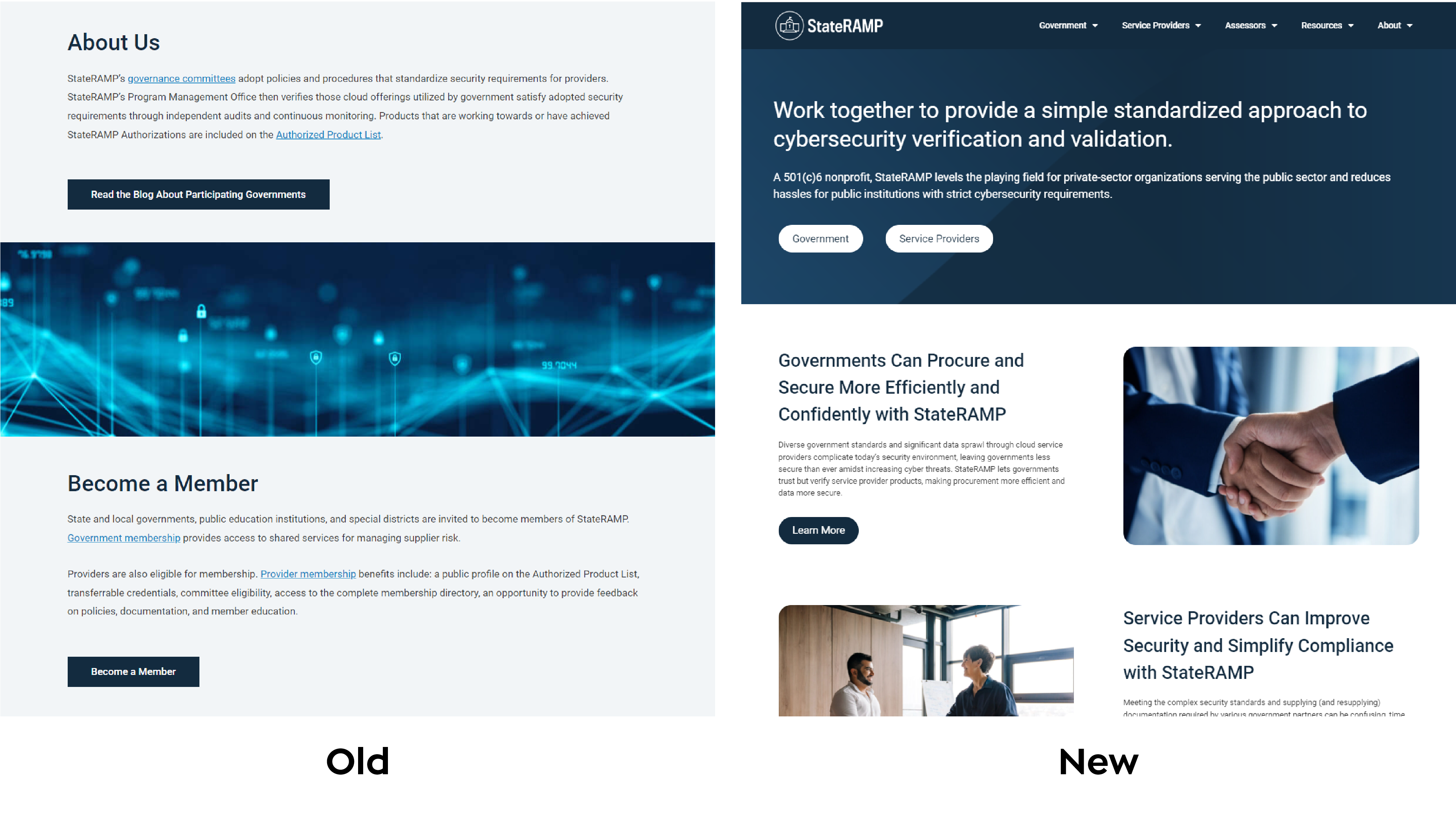 Call-to-action blocks on the GovRAMP homepage